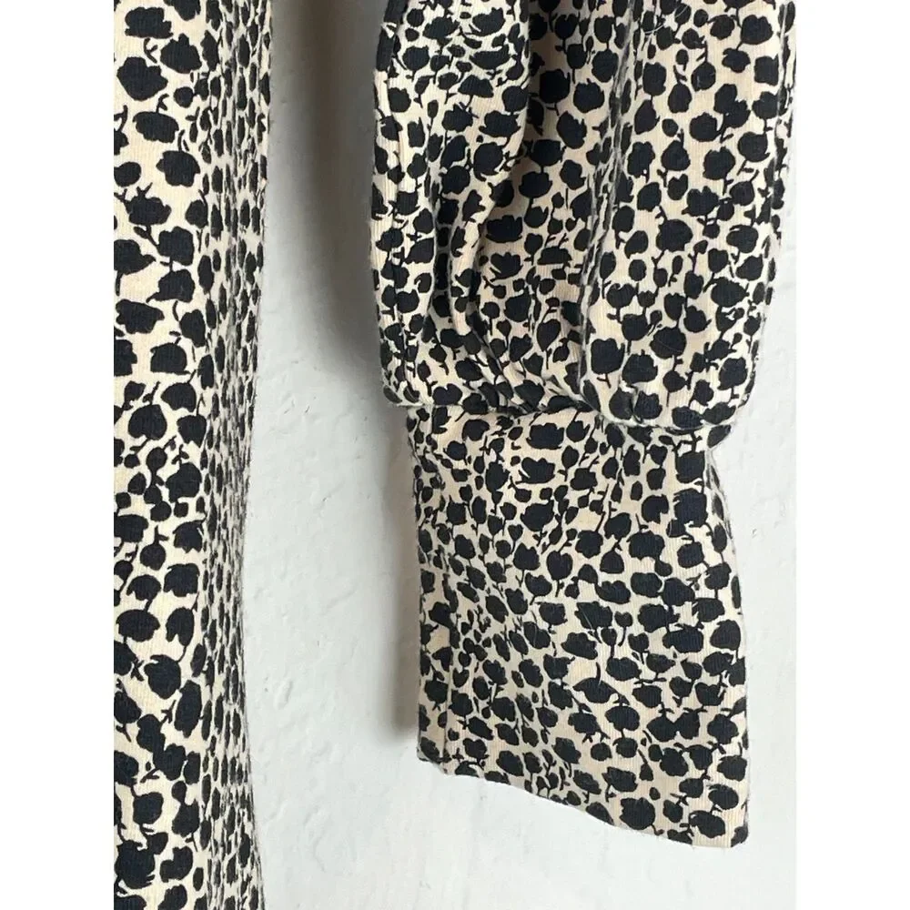 ~ NEW ModCloth M Dress Effie's Heart Cotton Spandex Pockets Long Sleeves Floral - Picture 4 of 15